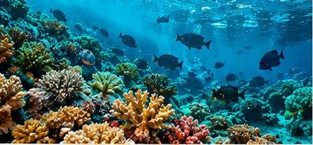Marine reef ecosystem